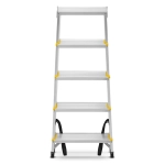 Drabina aluminiowa domowa dwustronna składana HIGHER 2x5 stopni taboret podnóżek schodek