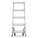 Drabina aluminiowa domowa dwustronna składana HIGHER 2x5 stopni taboret podnóżek schodek