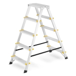 Drabina aluminiowa domowa dwustronna składana HIGHER 2x5 stopni taboret podnóżek schodek