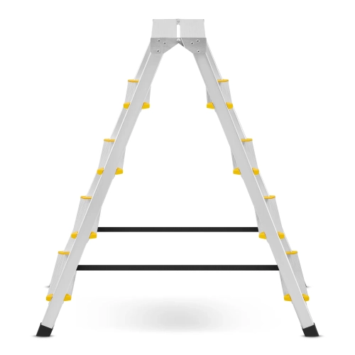 Drabina aluminiowa domowa dwustronna składana HIGHER 2x5 stopni taboret podnóżek schodek