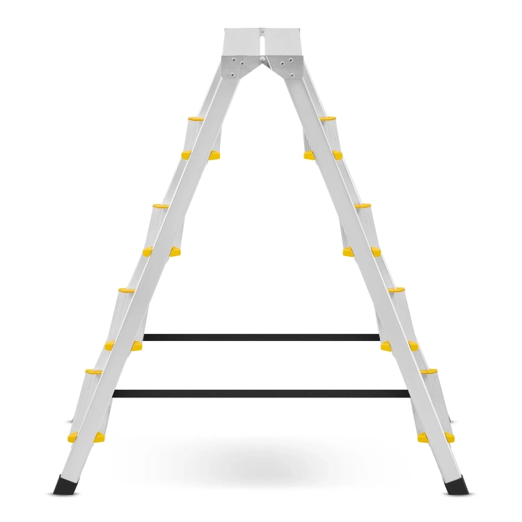 Drabina aluminiowa domowa dwustronna składana HIGHER 2x5 stopni taboret podnóżek schodek