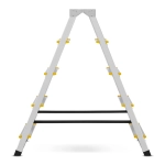 Drabina aluminiowa domowa dwustronna składana HIGHER 2x5 stopni taboret podnóżek schodek