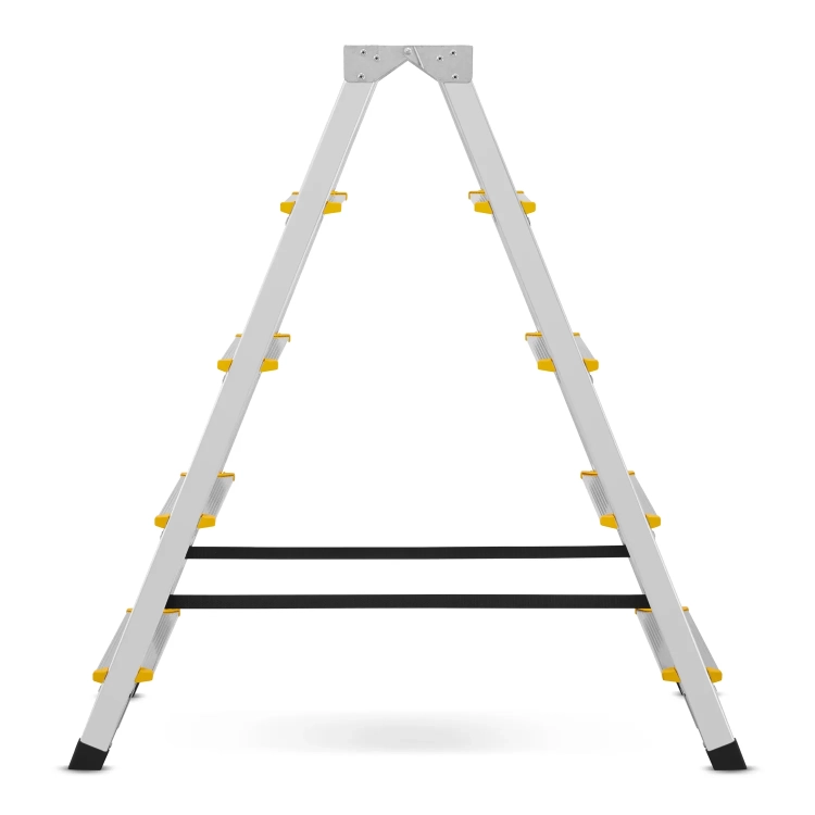 Drabina aluminiowa domowa dwustronna składana HIGHER 2x5 stopni taboret podnóżek schodek