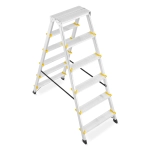 Drabina aluminiowa domowa dwustronna składana HIGHER 2x6 stopni taboret podnóżek schodek