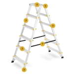 Drabina aluminiowa domowa dwustronna składana HIGHER 2x6 stopni taboret podnóżek schodek