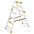 Drabina aluminiowa domowa dwustronna składana HIGHER 2x6 stopni taboret podnóżek schodek