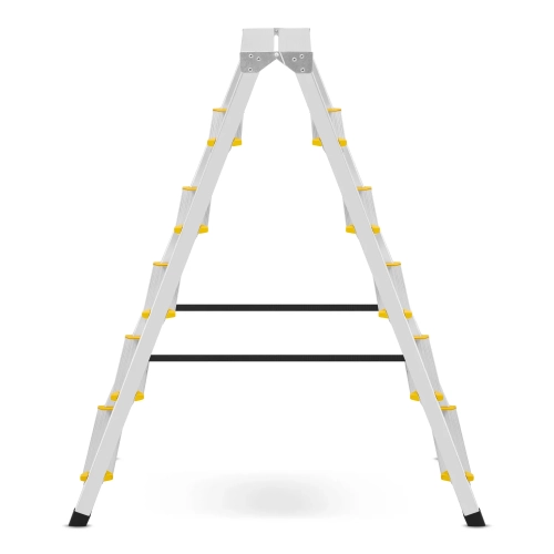 Drabina aluminiowa domowa dwustronna składana HIGHER 2x6 stopni taboret podnóżek schodek