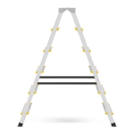 Drabina aluminiowa domowa dwustronna składana HIGHER 2x6 stopni taboret podnóżek schodek