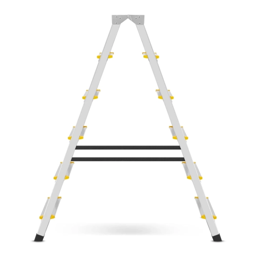 Drabina aluminiowa domowa dwustronna składana HIGHER 2x6 stopni taboret podnóżek schodek