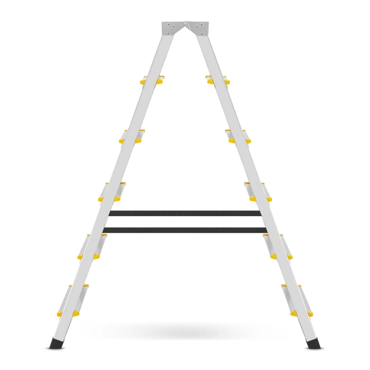 Drabina aluminiowa domowa dwustronna składana HIGHER 2x6 stopni taboret podnóżek schodek