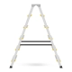 Drabina aluminiowa domowa dwustronna składana HIGHER 2x6 stopni taboret podnóżek schodek