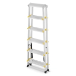 Drabina aluminiowa domowa dwustronna składana HIGHER 2x6 stopni taboret podnóżek schodek