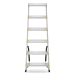 Drabina aluminiowa domowa dwustronna składana HIGHER 2x6 stopni taboret podnóżek schodek