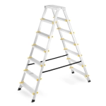 Drabina aluminiowa domowa dwustronna składana HIGHER 2x7 stopni taboret podnóżek schodek