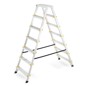 Drabina aluminiowa domowa dwustronna składana HIGHER 2x7 stopni taboret podnóżek schodek