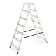 Drabina aluminiowa domowa dwustronna składana HIGHER 2x7 stopni taboret podnóżek schodek
