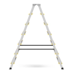 Drabina aluminiowa domowa dwustronna składana HIGHER 2x7 stopni taboret podnóżek schodek