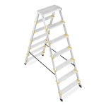 Drabina aluminiowa domowa dwustronna składana HIGHER 2x7 stopni taboret podnóżek schodek