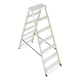 Drabina aluminiowa domowa dwustronna składana HIGHER 2x7 stopni taboret podnóżek schodek