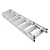 Drabina aluminiowa domowa dwustronna składana HIGHER 2x7 stopni taboret podnóżek schodek