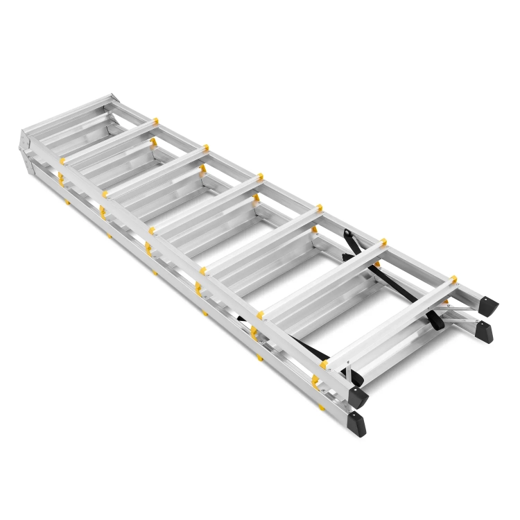 Drabina aluminiowa domowa dwustronna składana HIGHER 2x7 stopni taboret podnóżek schodek