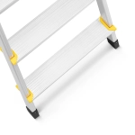 Drabina aluminiowa domowa dwustronna składana HIGHER 2x7 stopni taboret podnóżek schodek
