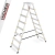Drabina aluminiowa domowa dwustronna składana HIGHER 2x8 stopni taboret podnóżek schodek
