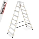 Drabina aluminiowa domowa dwustronna składana HIGHER 2x8 stopni taboret podnóżek schodek
