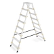 Drabina aluminiowa domowa dwustronna składana HIGHER 2x8 stopni taboret podnóżek schodek