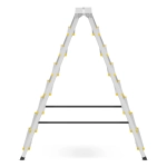 Drabina aluminiowa domowa dwustronna składana HIGHER 2x8 stopni taboret podnóżek schodek
