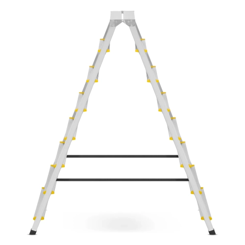Drabina aluminiowa domowa dwustronna składana HIGHER 2x8 stopni taboret podnóżek schodek