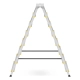 Drabina aluminiowa domowa dwustronna składana HIGHER 2x8 stopni taboret podnóżek schodek