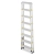 Drabina aluminiowa domowa dwustronna składana HIGHER 2x8 stopni taboret podnóżek schodek