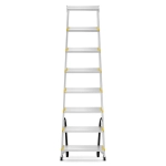 Drabina aluminiowa domowa dwustronna składana HIGHER 2x8 stopni taboret podnóżek schodek