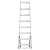 Drabina aluminiowa domowa dwustronna składana HIGHER 2x8 stopni taboret podnóżek schodek