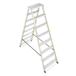 Drabina aluminiowa domowa dwustronna składana HIGHER 2x8 stopni taboret podnóżek schodek