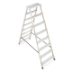 Drabina aluminiowa domowa dwustronna składana HIGHER 2x8 stopni taboret podnóżek schodek