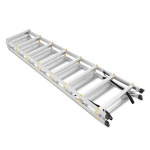 Drabina aluminiowa domowa dwustronna składana HIGHER 2x8 stopni taboret podnóżek schodek