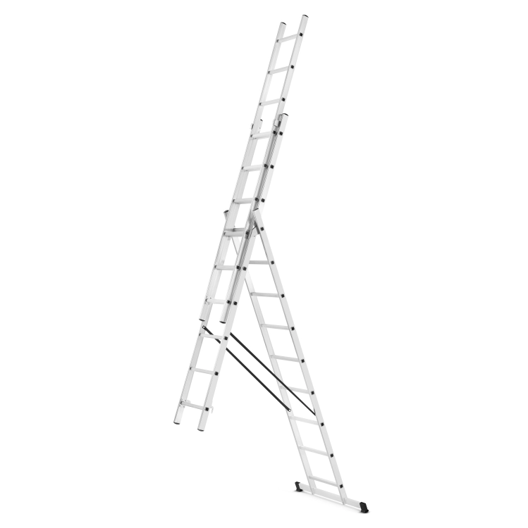 Drabina aluminiowa wielofunkcyjna uniwersalna z adaptacją na schody 3x9 HIGHER 150kg