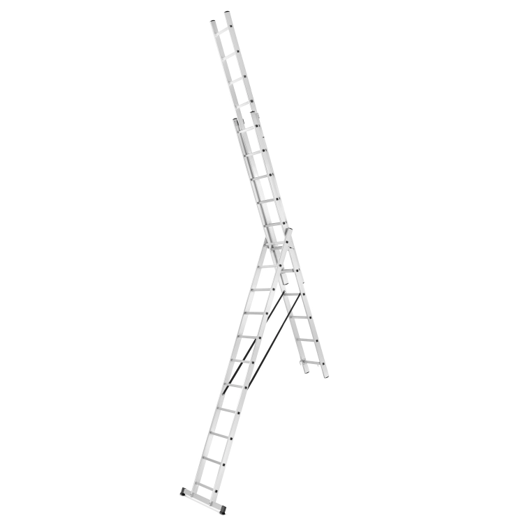 Drabina aluminiowa wielofunkcyjna uniwersalna z adaptacją na schody 3x11 HIGHER 150kg