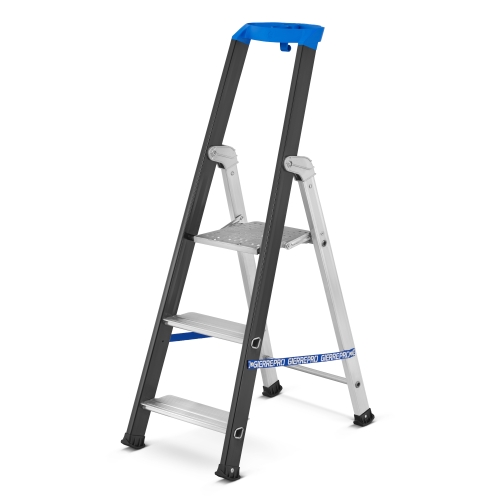 Drabina aluminiowa jednostronna GIERRE 3 stopnie podest 150 kg 2,63 m