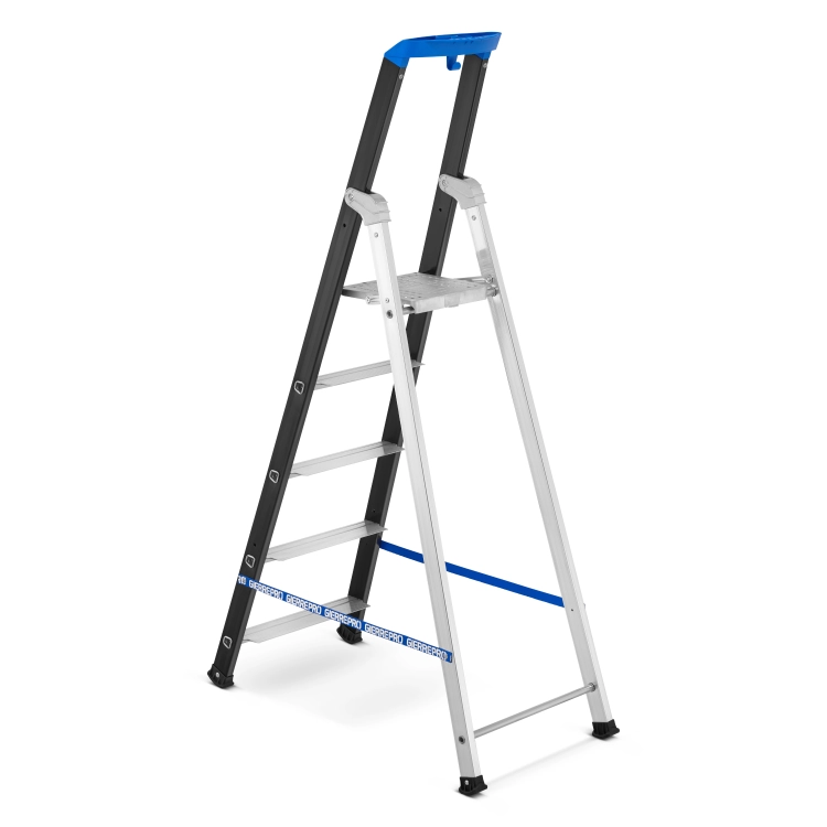 Drabina aluminiowa jednostronna GIERRE 5 stopni podest 150 kg 3,10 m
