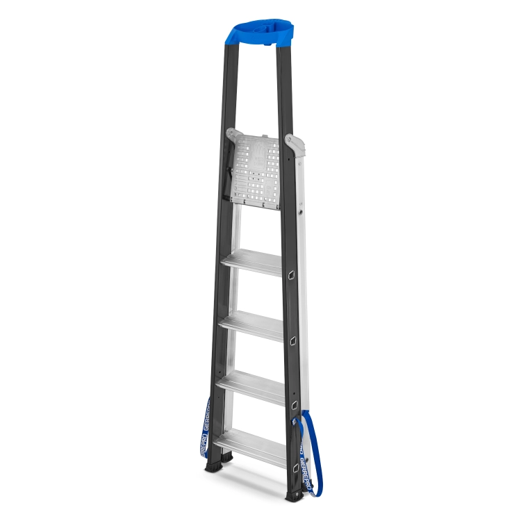 Drabina aluminiowa jednostronna GIERRE 5 stopni podest 150 kg 3,10 m
