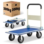 Wózek platformowy transportowy magazynowy 300 kg HIGHER koła pneumatyczne