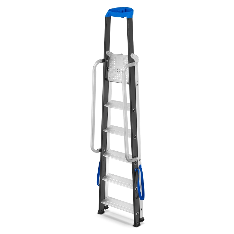Drabina aluminiowa jednostronna GIERRE 6 stopni podest 150 kg 3,35 m