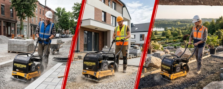 Zagęszczarka płytowa gruntu SCHWARTZMANN ubijak ZG170HD 160 kg 37 000 N LONCIN 16 KM