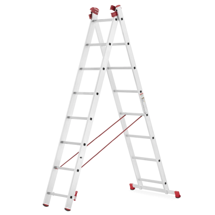 Drabina aluminiowa uniwersalna 3x8 HIGHER Professional na schody - 5,63 m