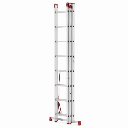 Drabina aluminiowa uniwersalna 3x8 HIGHER Professional na schody - 5,63 m