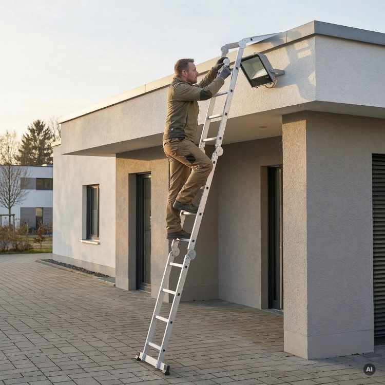 Drabina składana przegubowa wielofunkcyjna uniwersalna 4x4 + blaty robocze