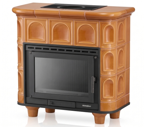 Piec kominek koza kaflowy ceramiczny Florencja Honey wkład Ferguss FGS-LUX18